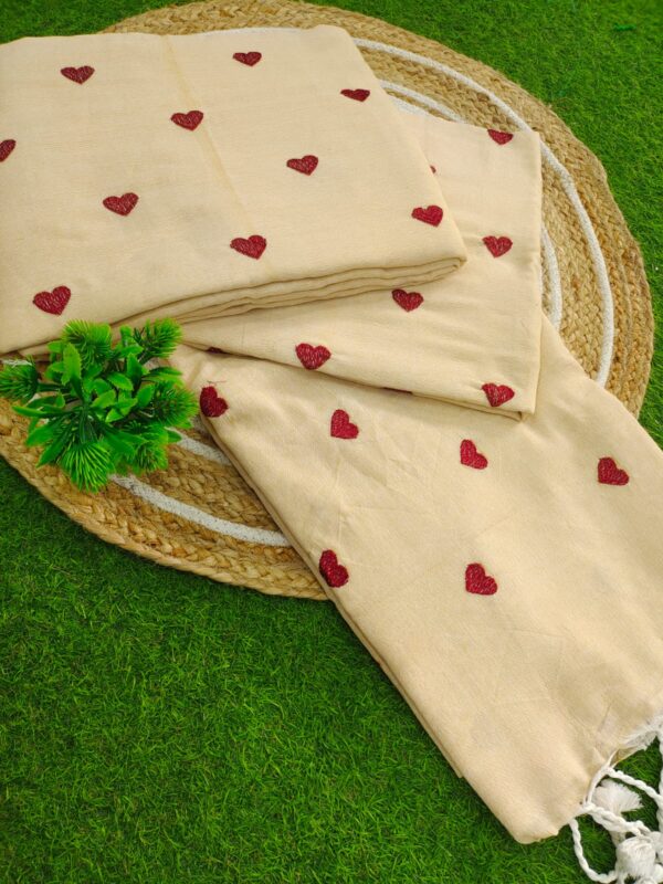 Love Embroidery Khadi Cotton Sarees