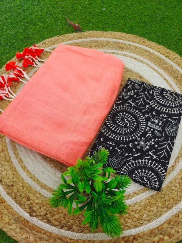 Khadi Cotton Saree+Blouse Combo