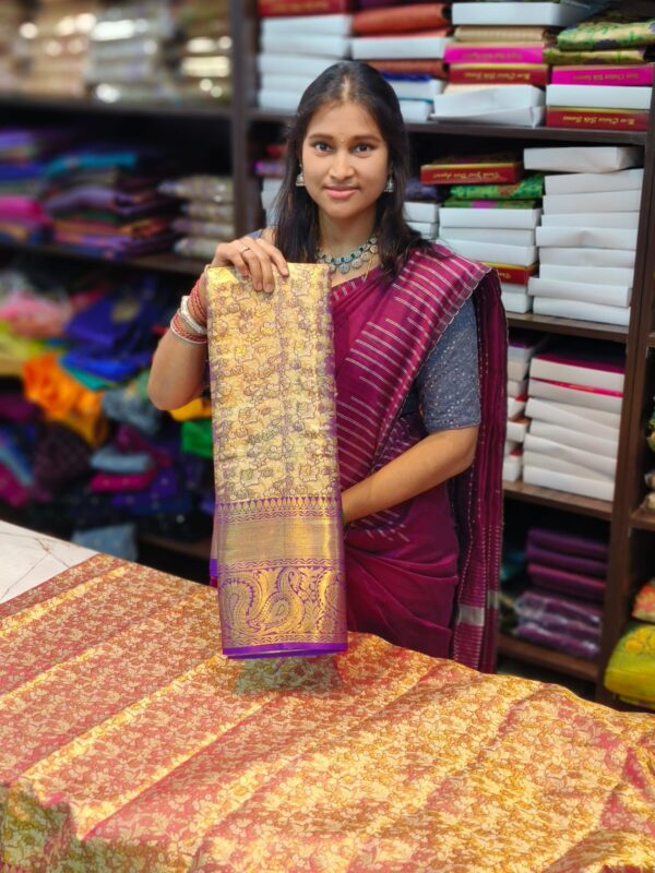 ELITE DHARMAVARAM TISSUE BRIDAL WEDDING SILK SAREES