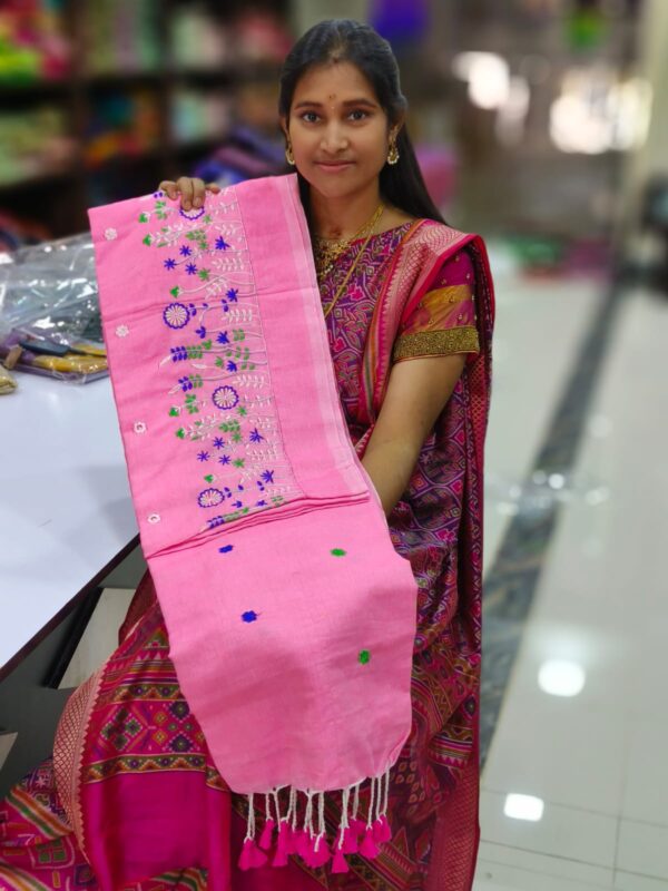 EMBROIDERY KADHI COTTON SAREES. FEEL GOOD MATERIAL FOR HOT SUMMER