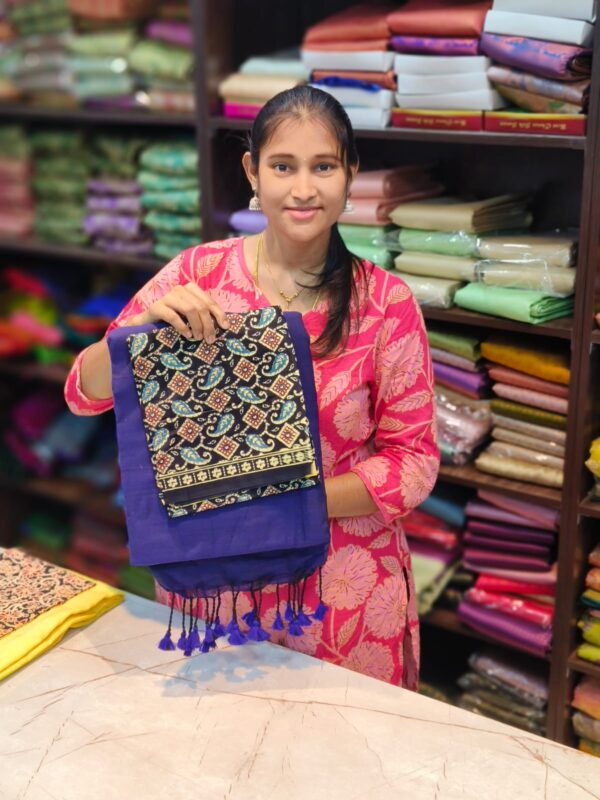 Khadi Cotton Saree+Blouse Combo