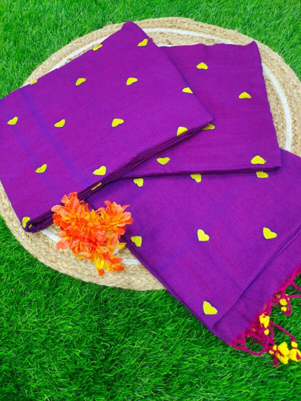 Love Embroidery Khadi Cotton Sarees