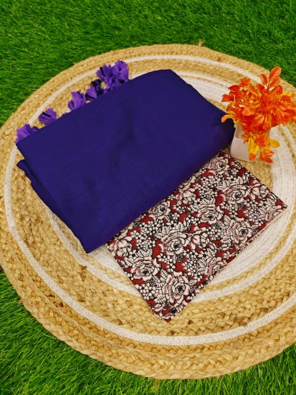 Khadi Cotton Saree+Blouse Combo