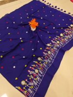 EMBROIDERY KADHI COTTON SAREES. FEEL GOOD MATERIAL FOR HOT SUMMER - Image 2