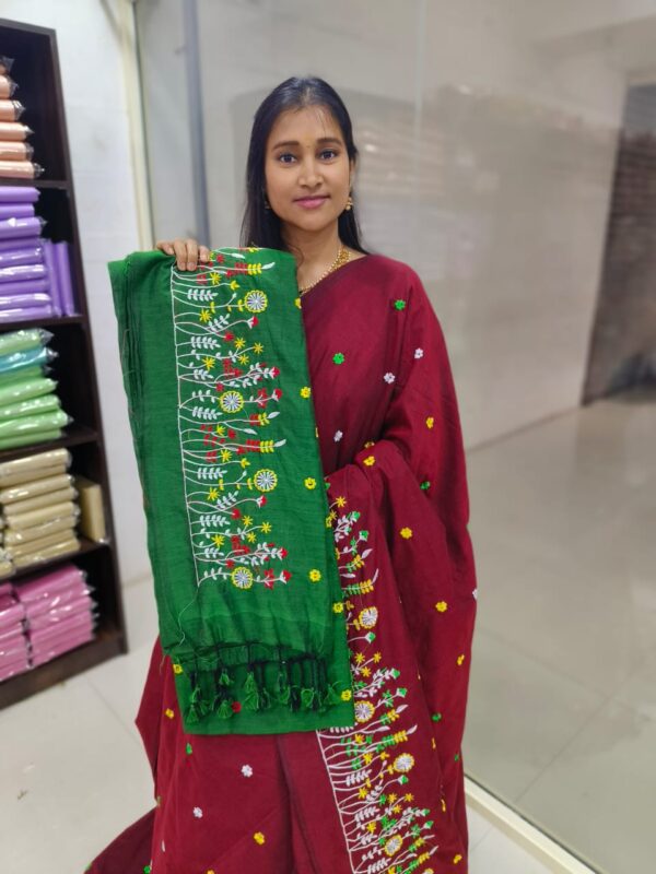 EMBROIDERY KADHI COTTON SAREES. FEEL GOOD MATERIAL FOR HOT SUMMER