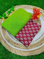 Khadi Cotton Saree+Blouse Combo - Image 2