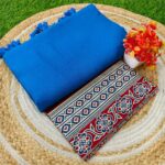 Khadi Cotton Saree+Blouse Combo