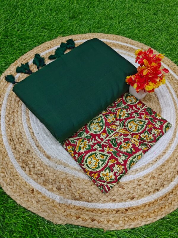 Khadi Cotton Saree+Blouse Combo