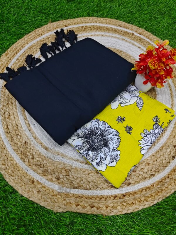 Khadi Cotton Saree+Blouse Combo