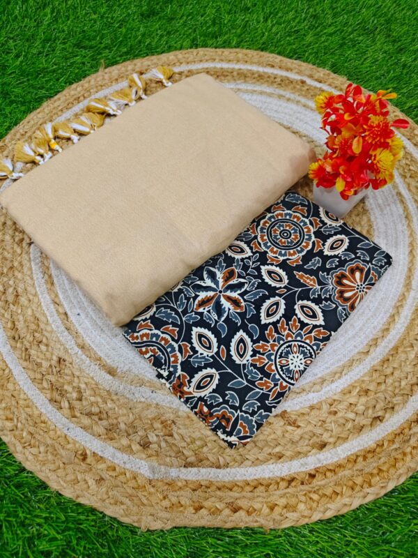 Khadi Cotton Saree+Blouse Combo