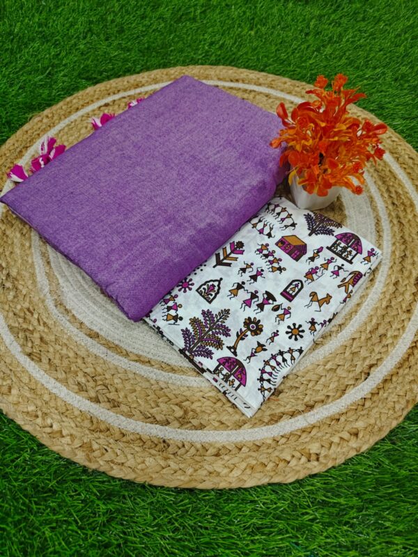 Khadi Cotton Saree+Blouse Combo