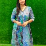 Alia cut designer jewelneck Kurti