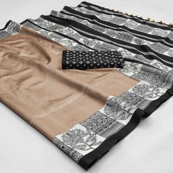 Premium Kalamkari Tussar Silk Sarees