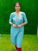 Trendy Cotton Embroidery kurtis