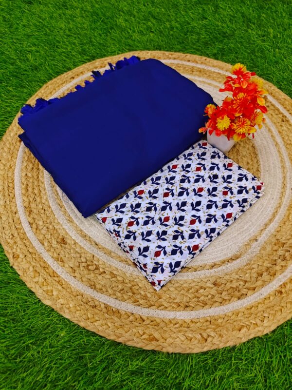 Khadi Cotton Saree+Blouse Combo
