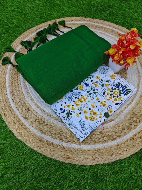 Khadi Cotton Saree+Blouse Combo
