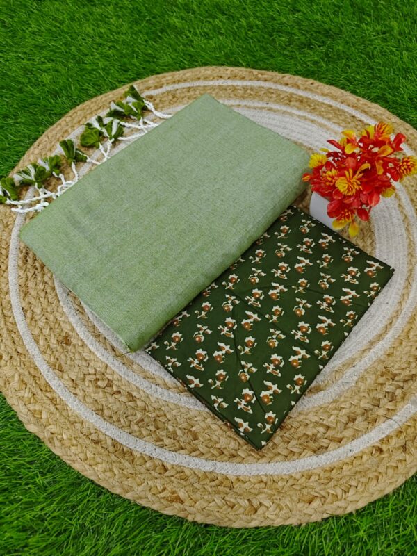 Khadi Cotton Saree+Blouse Combo