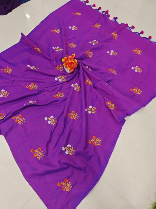 EMBROIDERY KADHI COTTON SAREES. FEEL GOOD MATERIAL FOR HOT SUMMER