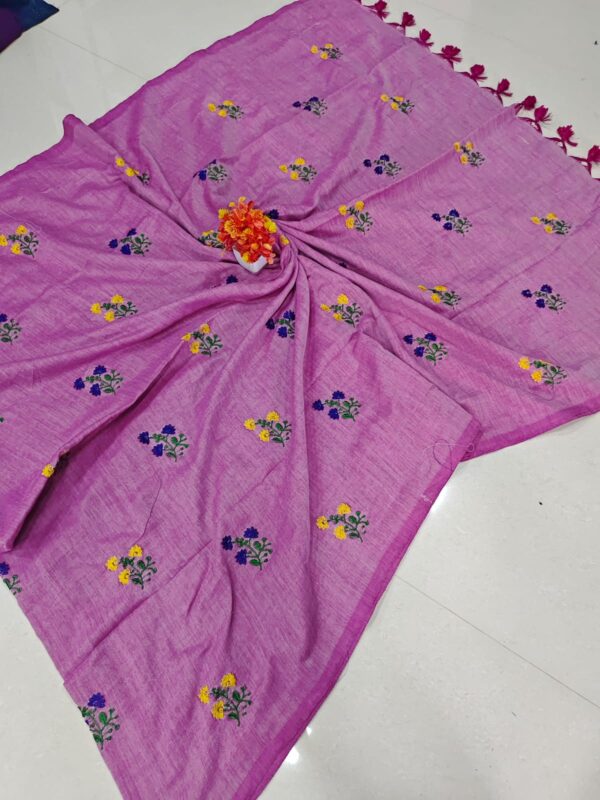 EMBROIDERY KADHI COTTON SAREES. FEEL GOOD MATERIAL FOR HOT SUMMER