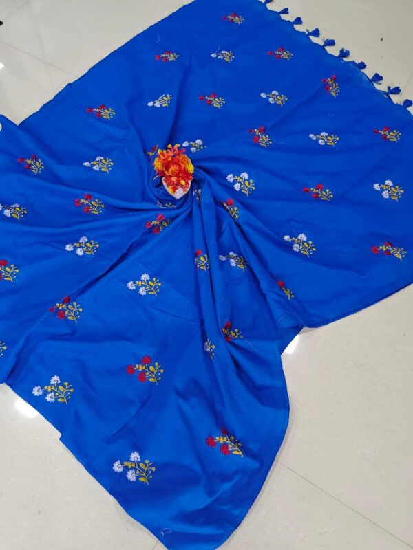 EMBROIDERY KADHI COTTON SAREES. FEEL GOOD MATERIAL FOR HOT SUMMER