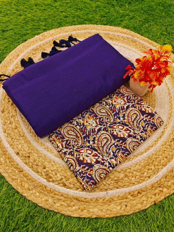 Khadi Cotton Saree+Blouse Combo