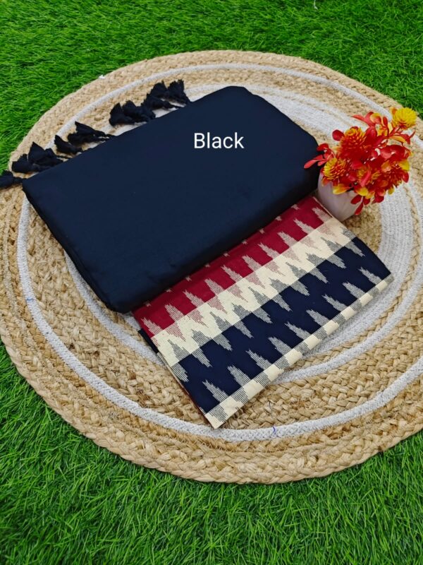 Khadi Cotton Saree+Blouse Combo