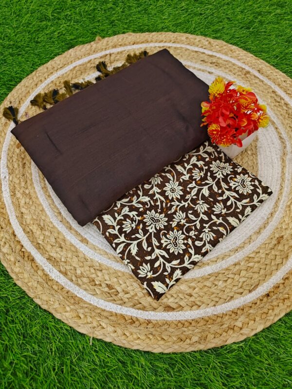 Khadi Cotton Saree+Blouse Combo