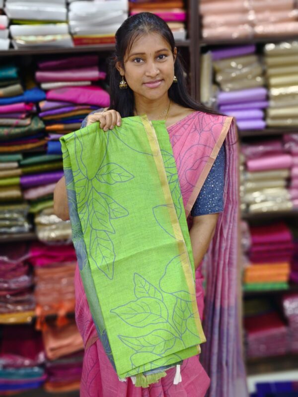 Linen jute cotton sarees