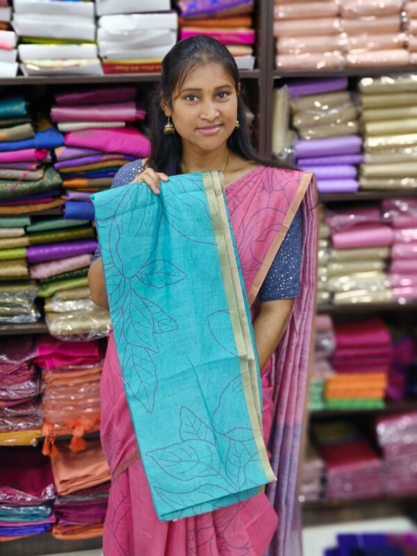 Linen jute cotton sarees