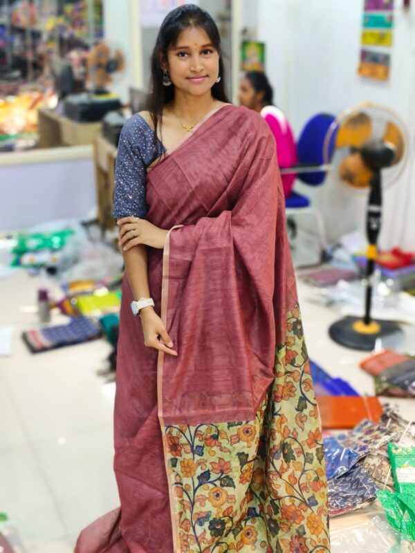 PREMIUM CHANDERI COTTON SAREES - MAROON