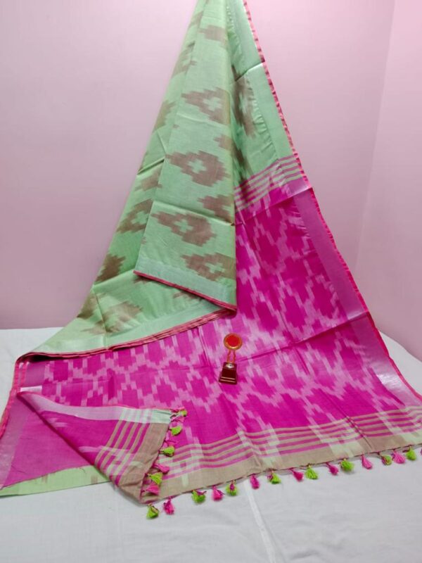 IKKAT LINEN COTTON SAREES