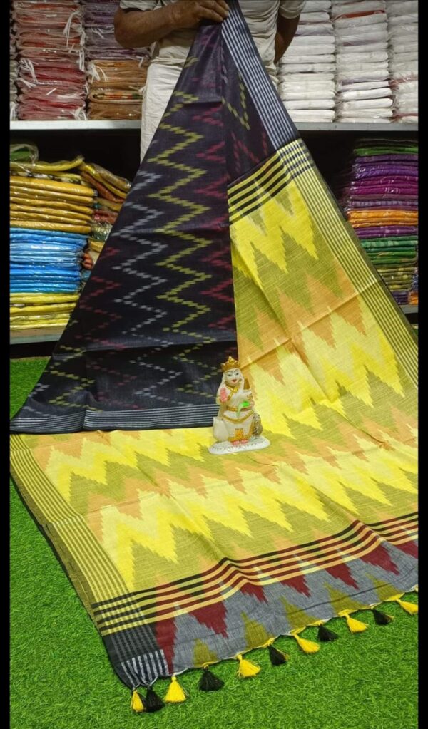 IKKAT LINEN COTTON SAREES