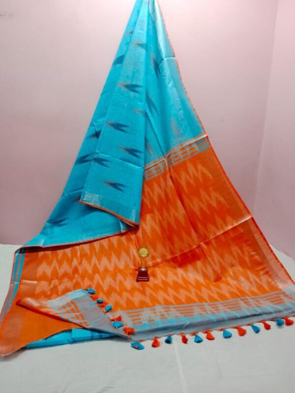 IKKAT LINEN COTTON SAREES