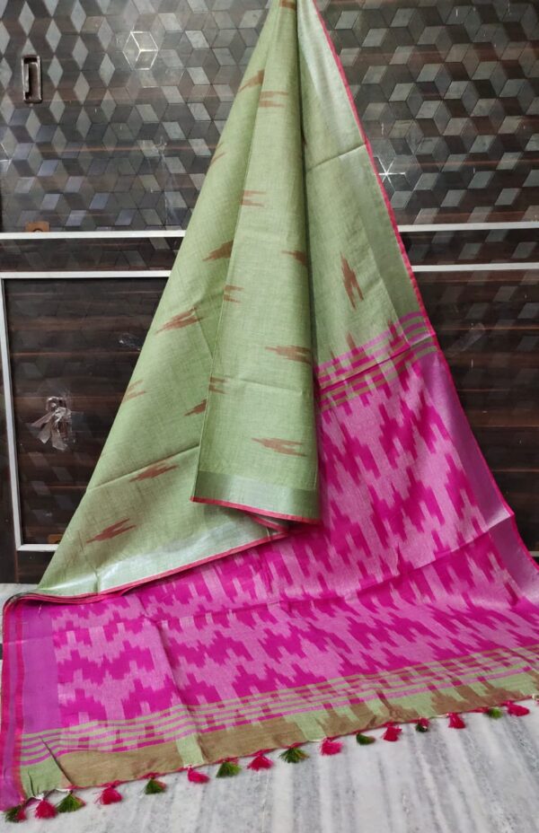 IKKAT LINEN COTTON SAREES