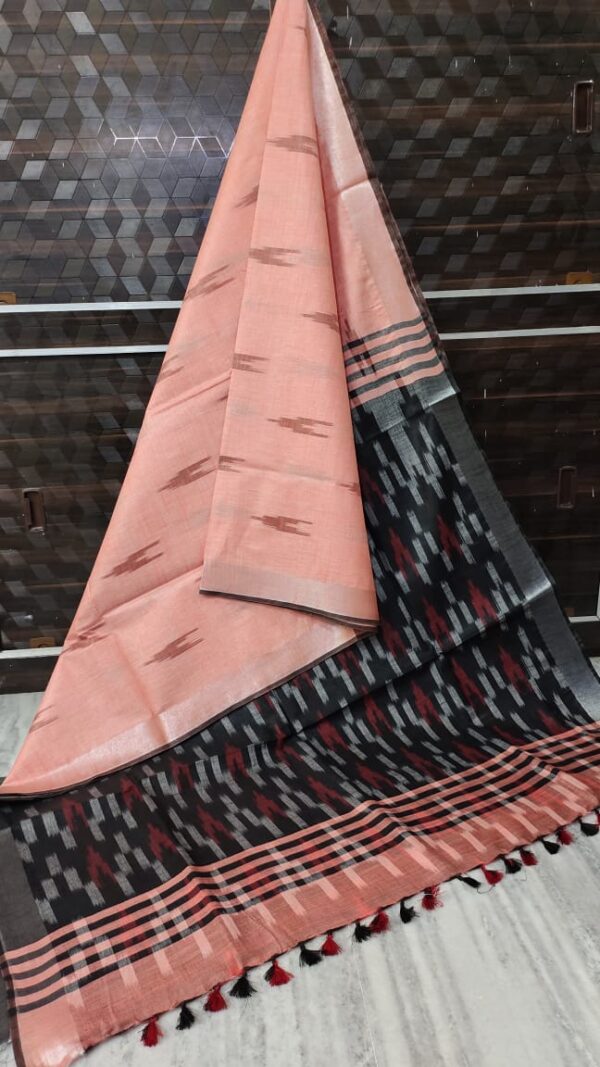 IKKAT LINEN COTTON SAREES