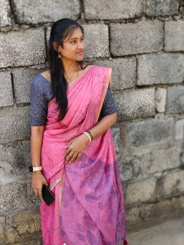 Linen jute cotton sarees
