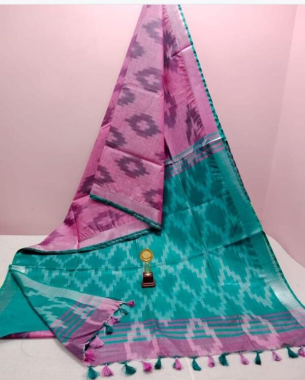 IKKAT LINEN COTTON SAREES