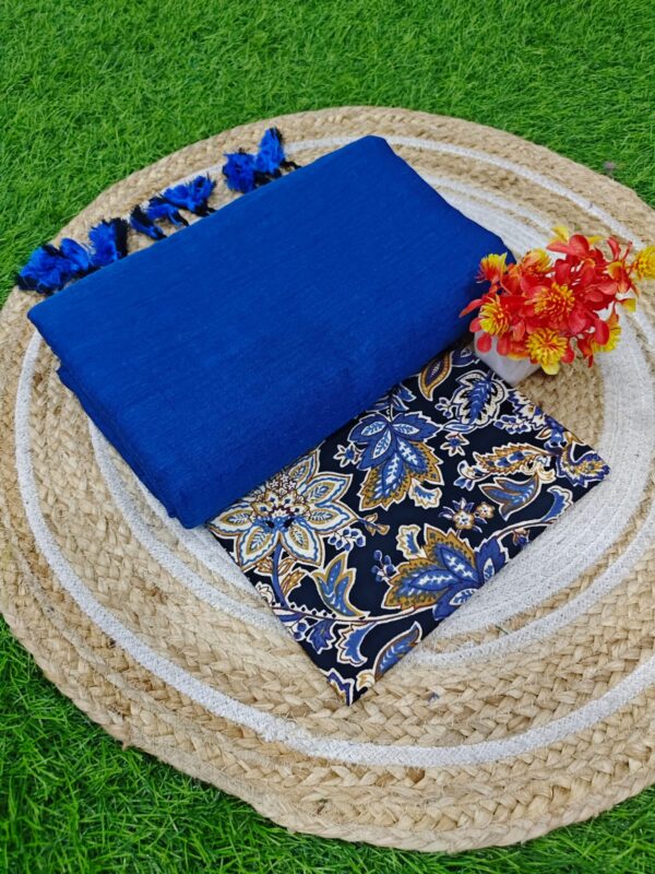 Khadi Cotton Saree+Blouse Combo