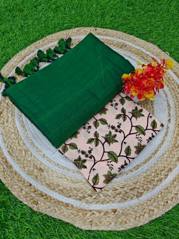 Khadi Cotton Saree+Blouse Combo