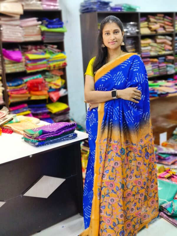 Linen jute cotton sarees