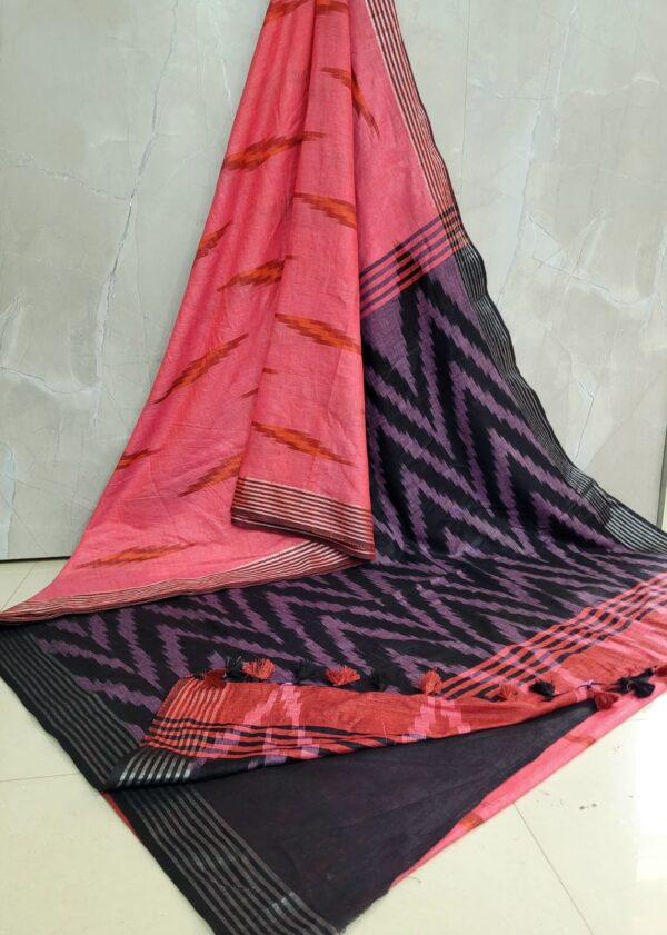 IKKAT LINEN COTTON SAREES