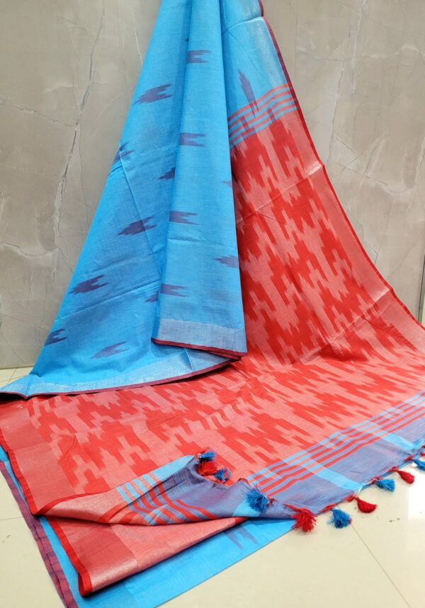 IKKAT LINEN COTTON SAREES