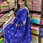Maheswari Silk Cotton Sarees ( Navy Blue )