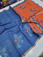 Linen jute cotton sarees - Image 2