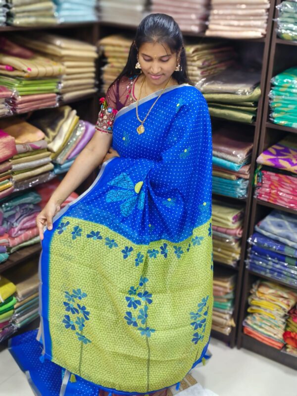 Linen jute cotton sarees