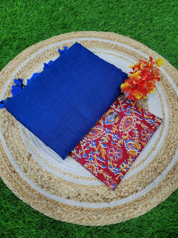 Khadi Cotton Saree+Blouse Combo