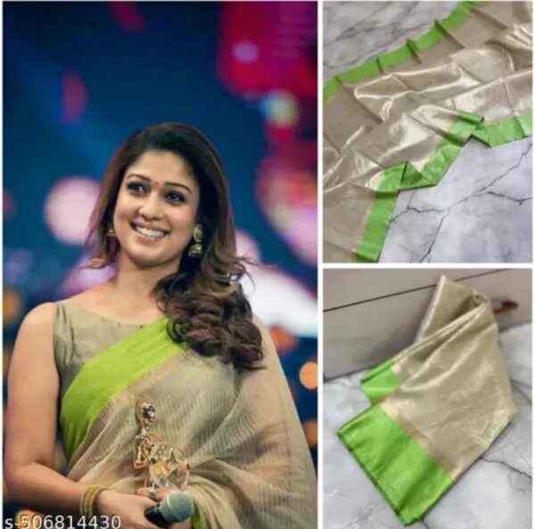 Nayanthara Inspired Tissue silk Sarees