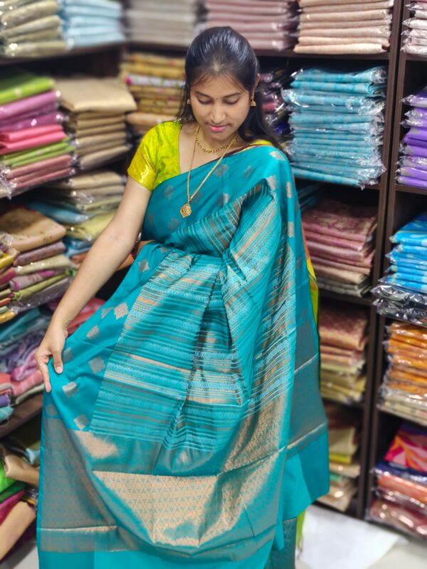 Elite Banarasi Katan silk Sarees - Rama Green