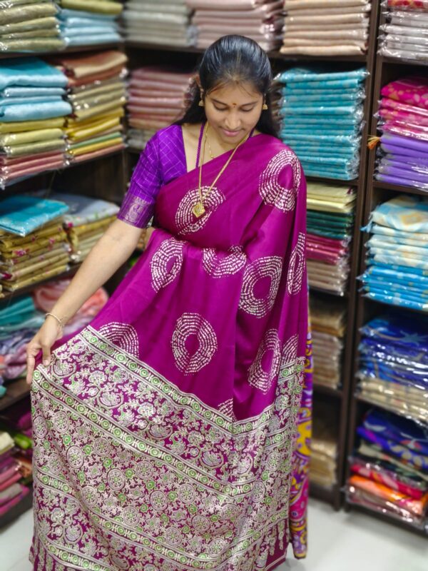 Ajrakh Modal Silk Sarees