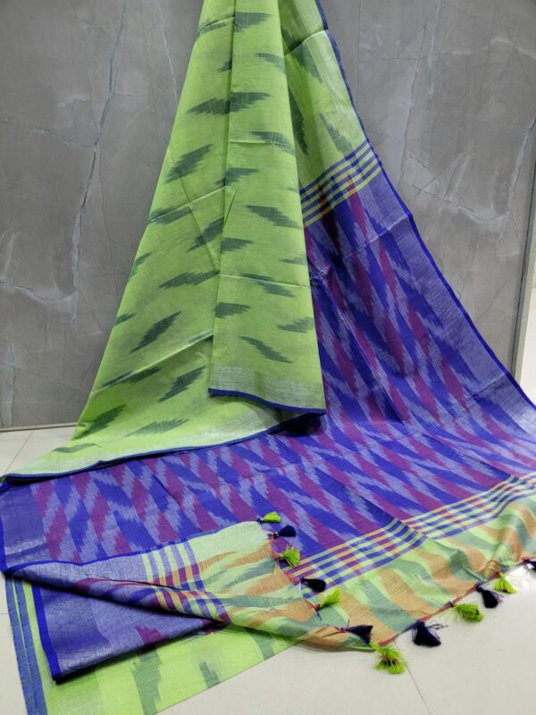 IKKAT LINEN COTTON SAREES